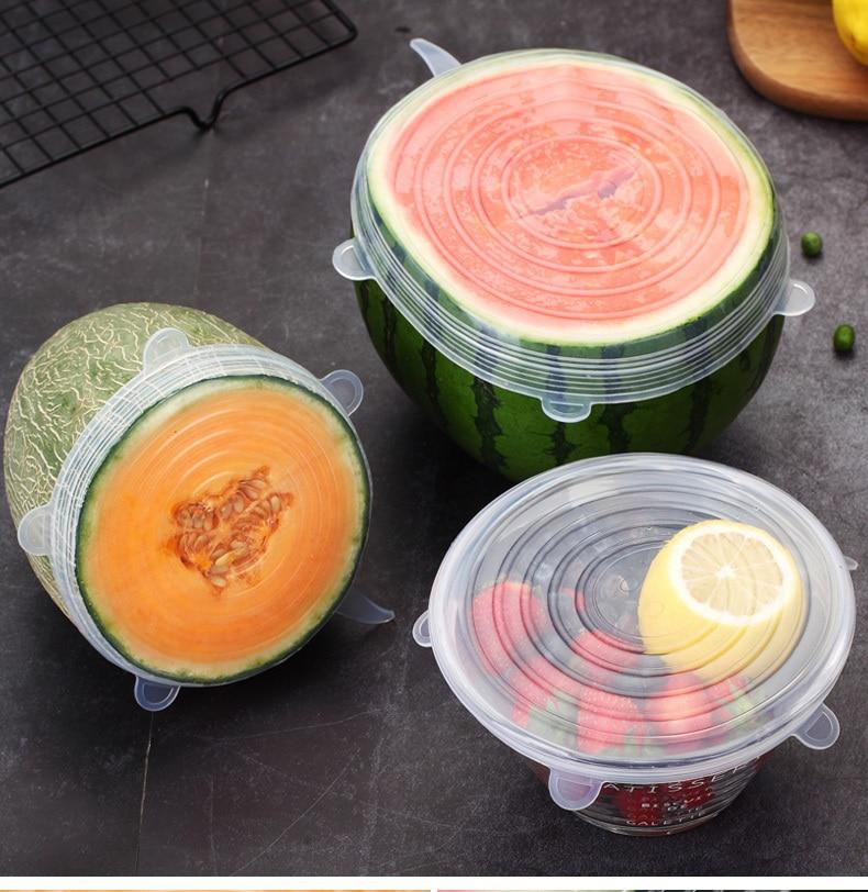 EcoLid - 6 Silikon wiederverwendbare Stretchabdeckungen | Karnz