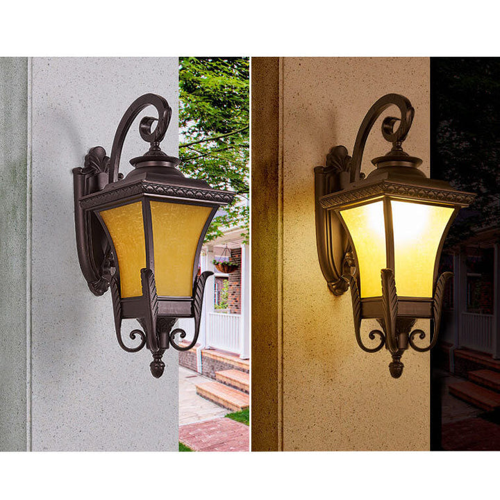 Europäischer Stil Retro Aluminium Wasserdicht Außen 1-Licht Wandlampe | Karnz