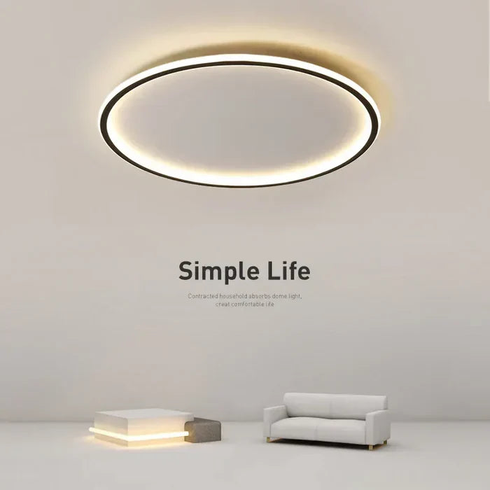 Skandinavische Runde Deckenlampe - AuroraSphere | Karnz