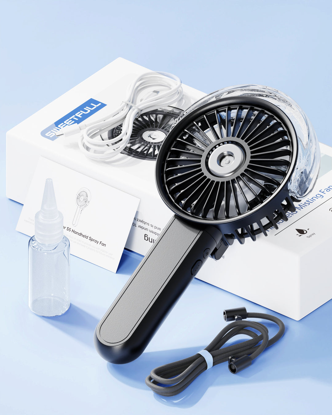 Tragbarer Nebelventilator - 180° faltbar | Karnz