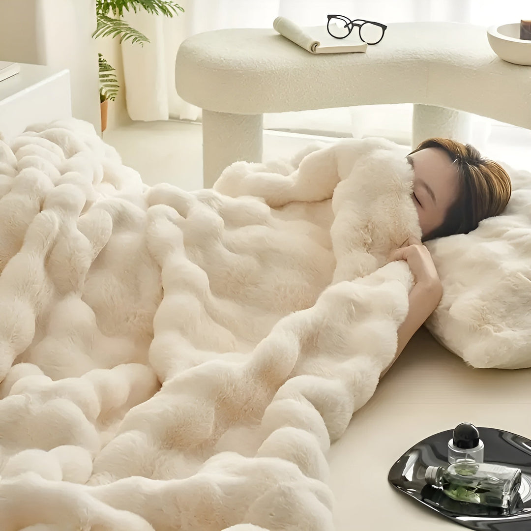 Fleece und Fleece-Decke – Extra weich & warm | Perfekt für Sofa und Schlafzimmer | Karnz