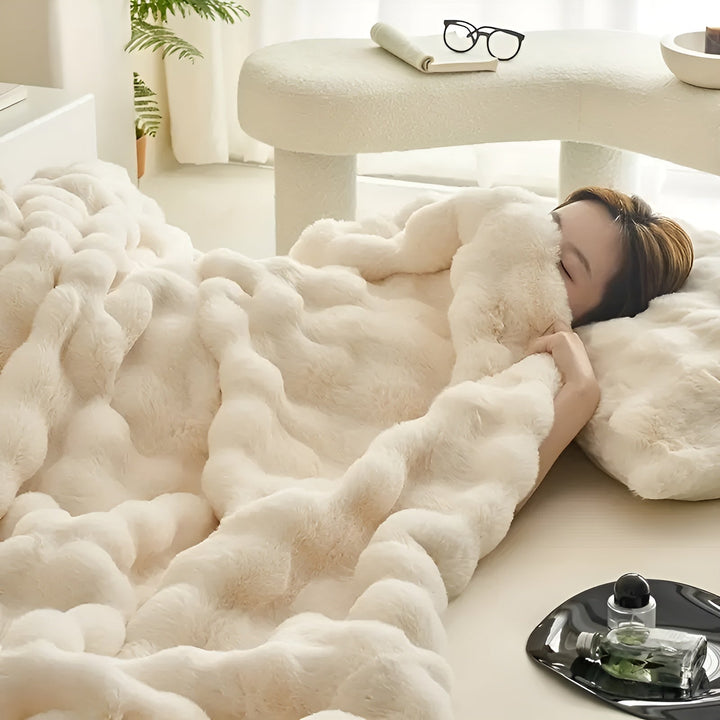 Fleece und Fleece-Decke – Extra weich & warm | Perfekt für Sofa und Schlafzimmer | Karnz