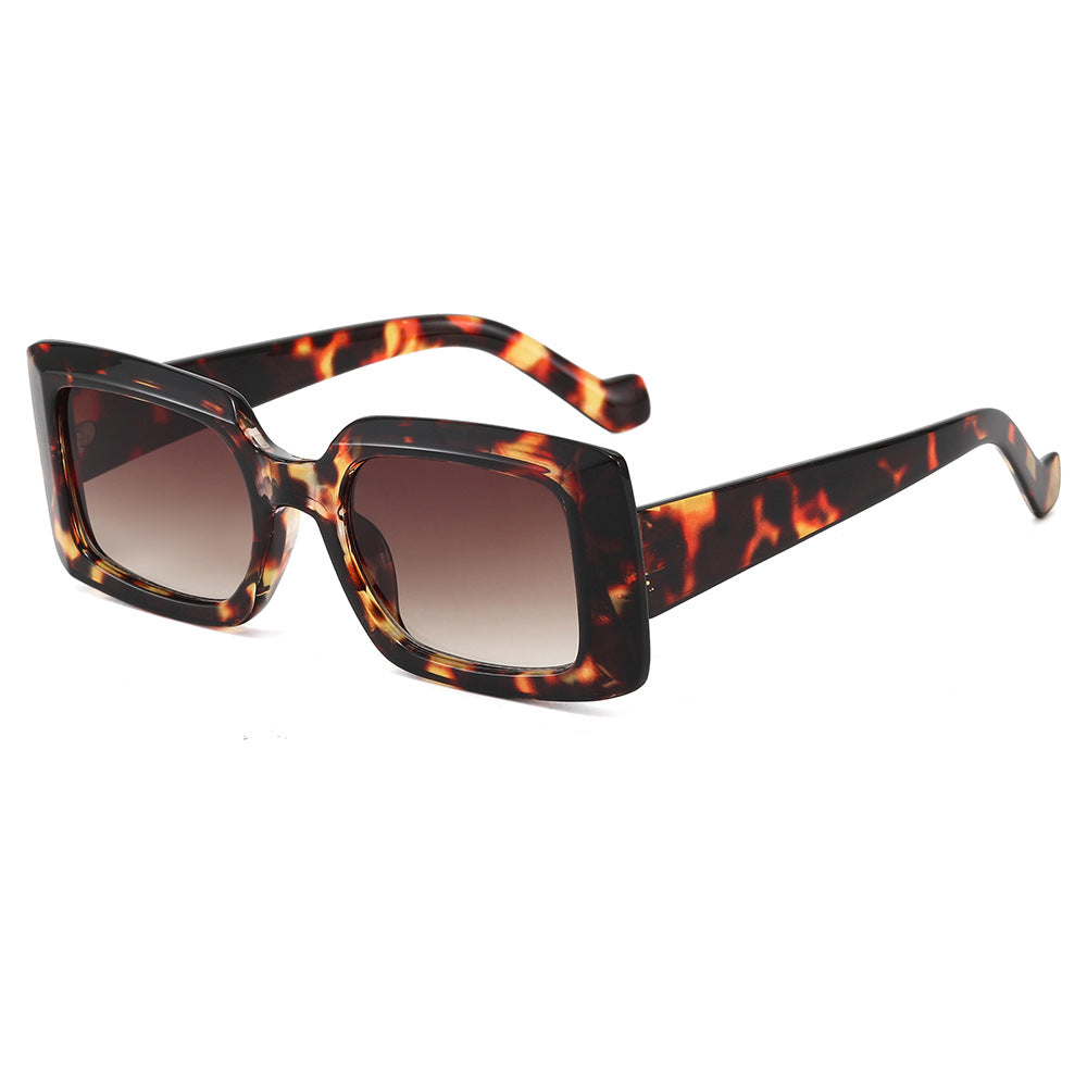 Damen modische quadratische Sonnenbrille mit transparentem Design Karnz