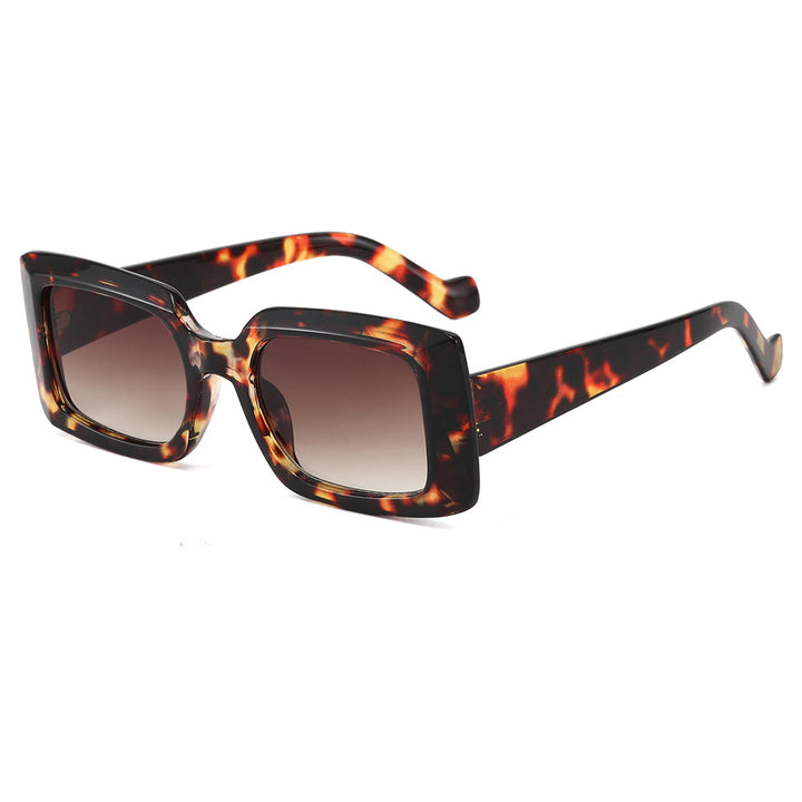 Damen modische quadratische Sonnenbrille mit transparentem Design Karnz