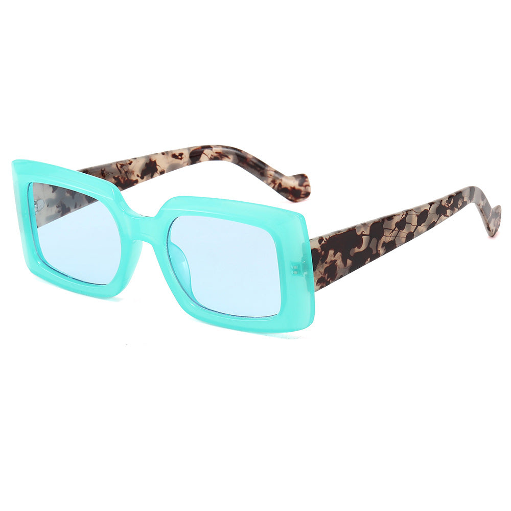 Damen modische quadratische Sonnenbrille mit transparentem Design Karnz
