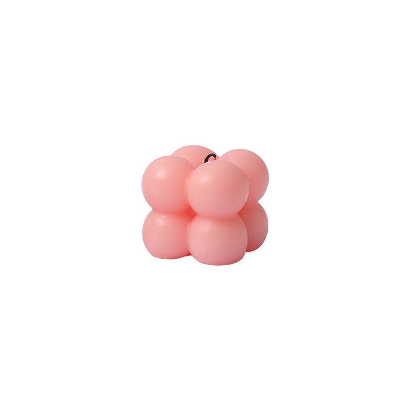 Geometrische Bubble-Cube Skulpturale Tisch-Wachskerze