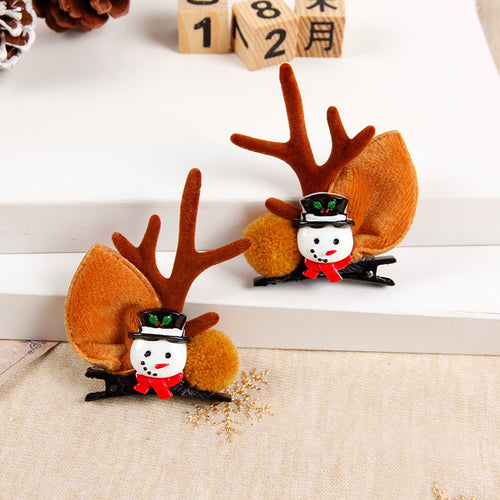 Festive Schneemann Geweih Clip