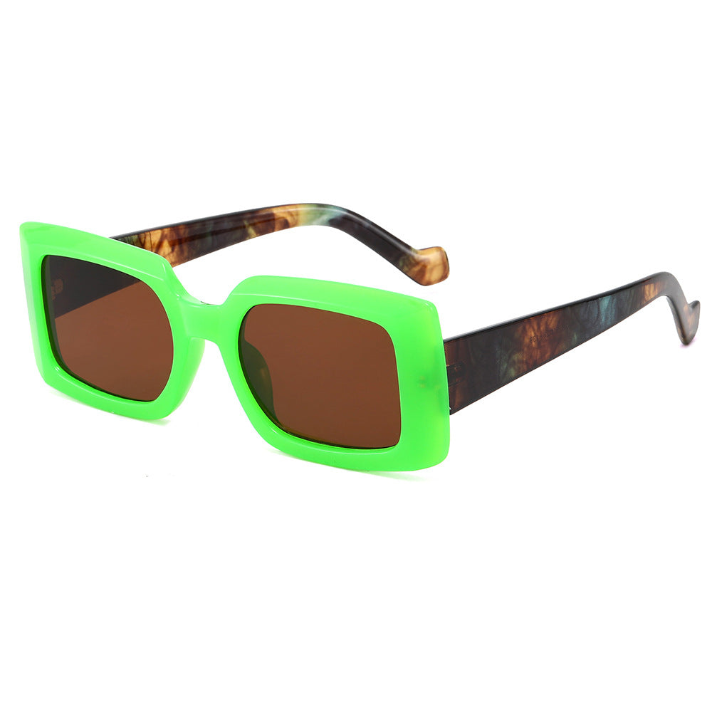 Damen modische quadratische Sonnenbrille mit transparentem Design Karnz