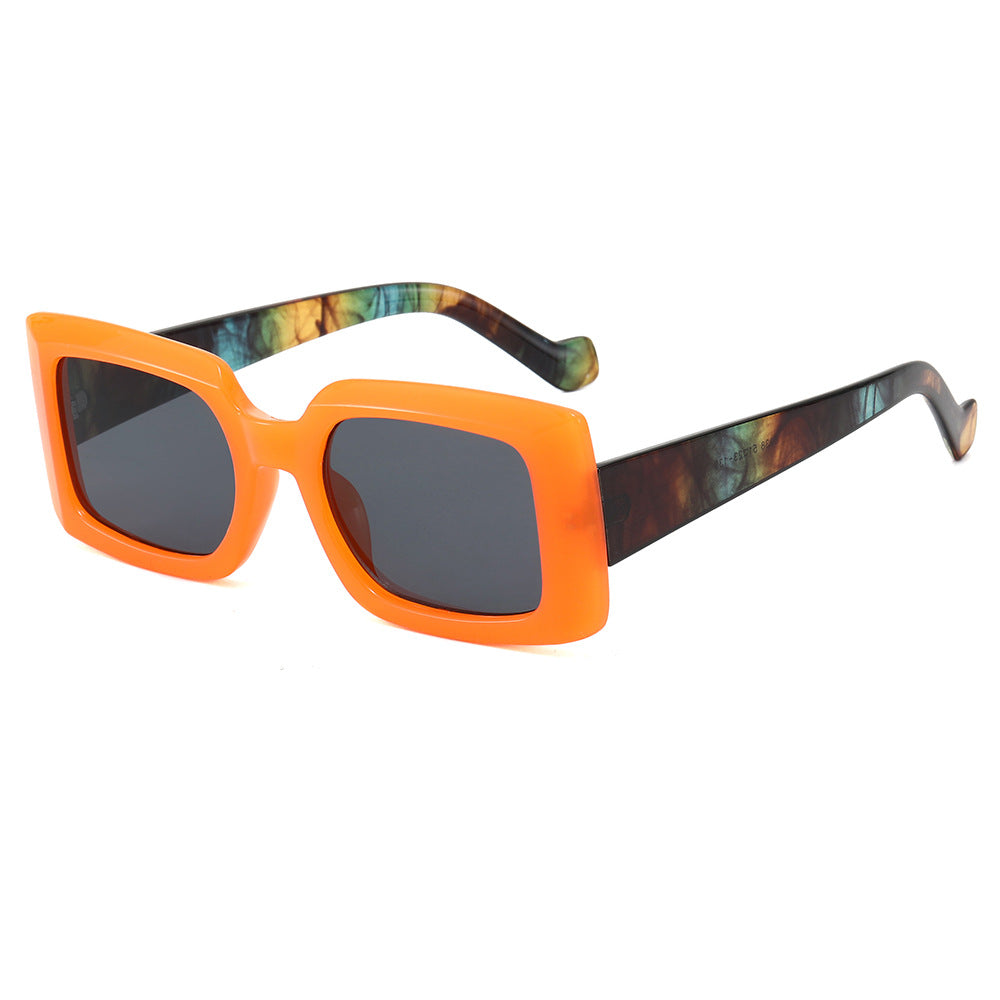 Damen modische quadratische Sonnenbrille mit transparentem Design Karnz
