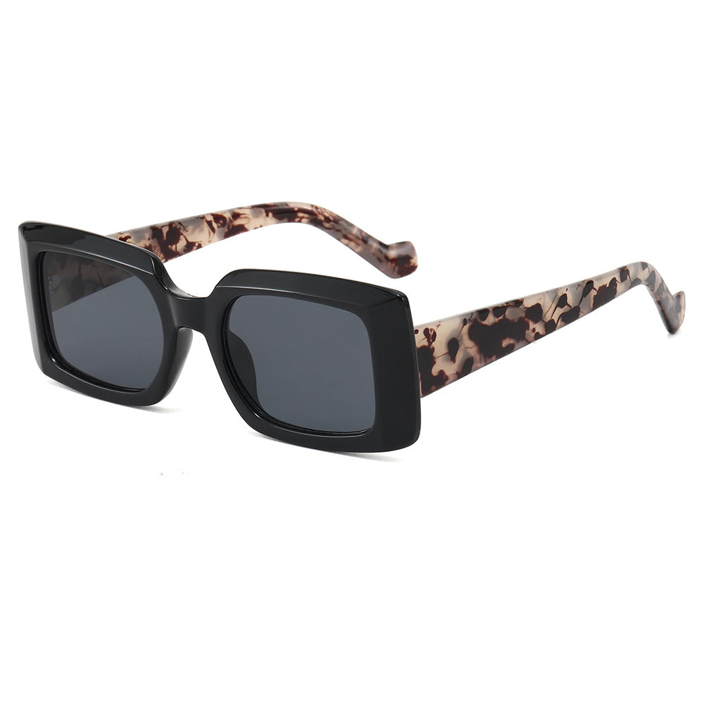 Damen modische quadratische Sonnenbrille mit transparentem Design Karnz