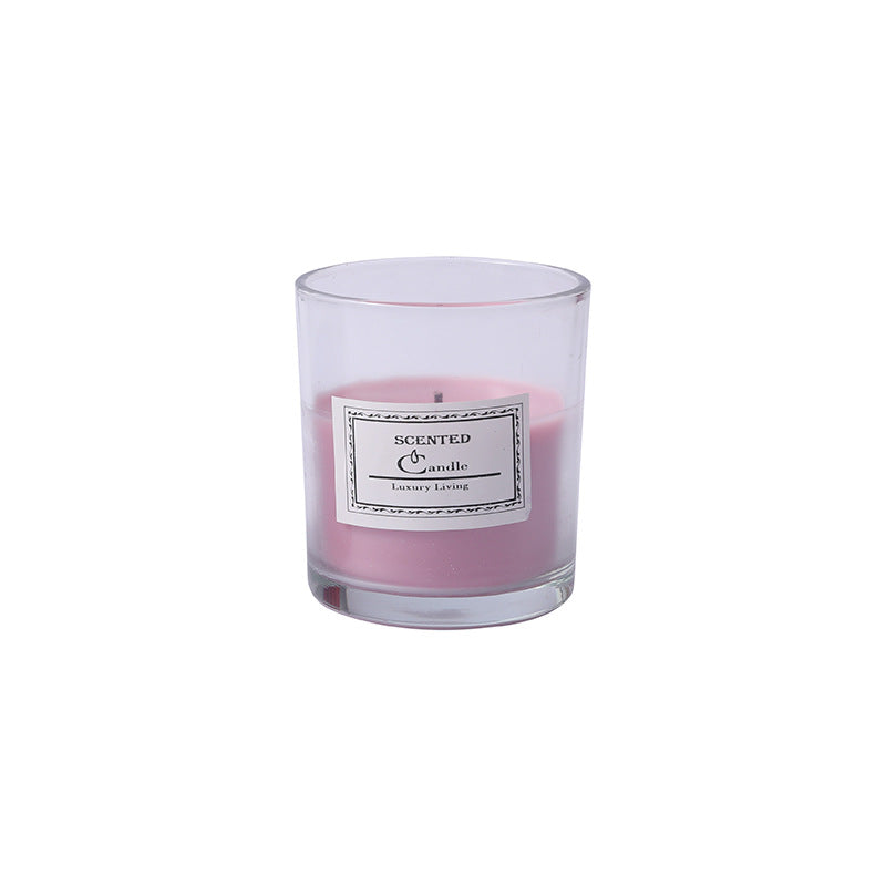 Duftende Glasbehälter Aromatherapiekerze mit frosted Halter und Baumwolldocht