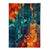 Abstrakter Kunstdruck mit geometrischen Formen, Blau, Orange und Rot Nr. 2