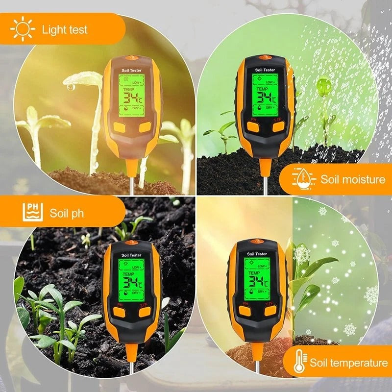 SmartGrow™ 4-in-1 Bodenmessgerät für Pflanzen | Karnz