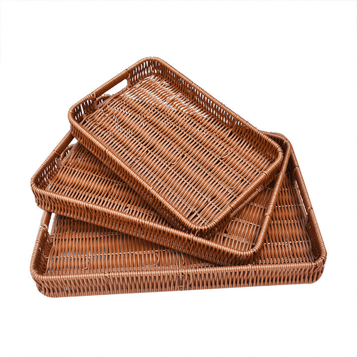 Handgefertigtes geflochtenes Serviertablett-Set Karnz 1789539601