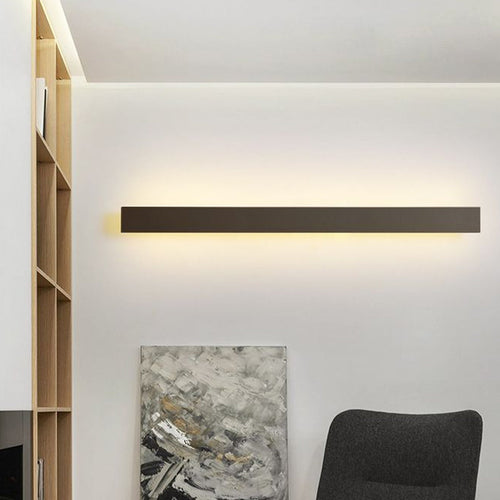 Aluminium lineare LED-Wandbeleuchtung zeitgenössische schwarze Wandleuchte für das Wohnzimmer | Karnz