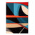 Abstrakter Kunstdruck mit farbenfrohen Formen, Blau, Rot, Beige, Nr. 5