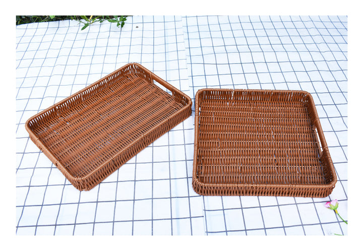 Handgefertigtes geflochtenes Serviertablett-Set Karnz 1789539601