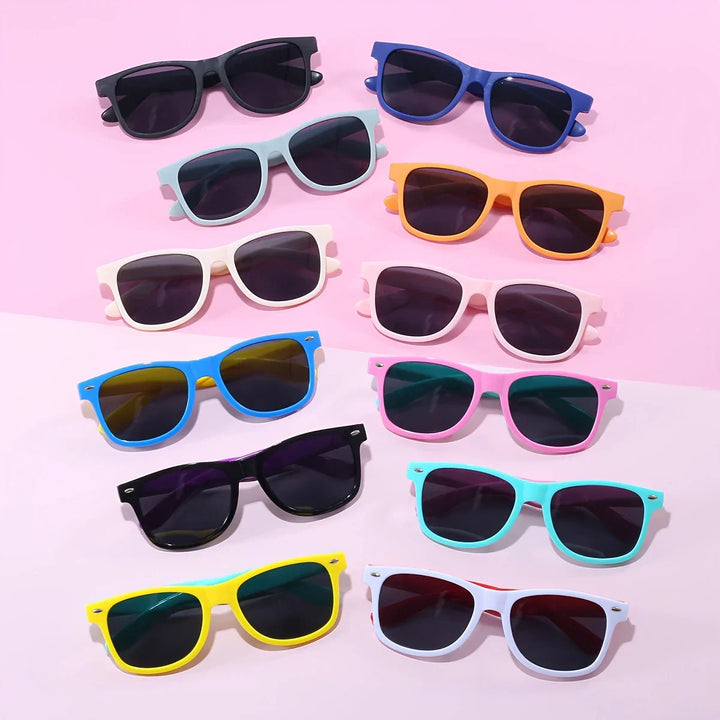 Karnz | Kinder Flex Sonnenbrille mit flexiblem und robustem Rahmen