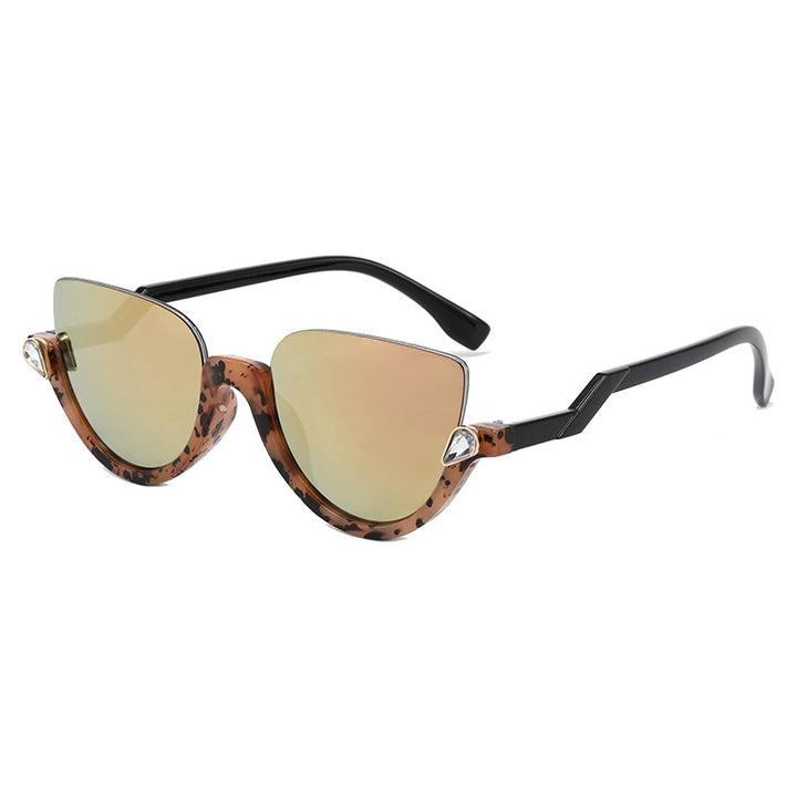 Damen Cat-Eye Sonnenbrille mit glamourösen Steinakzenten Karnz