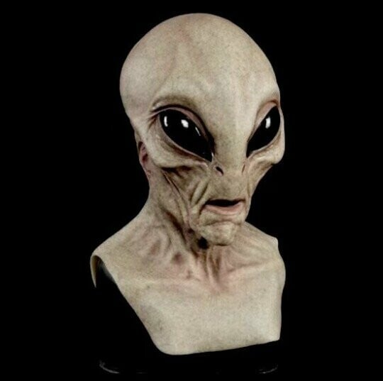 Alien-Maske | Realistisches Halloween-Kostümzubehör | Karnz