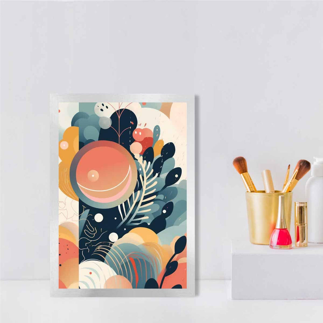 Abstrakter, farbenfroher Pastellblumen-Kunstdruck Nr. 1