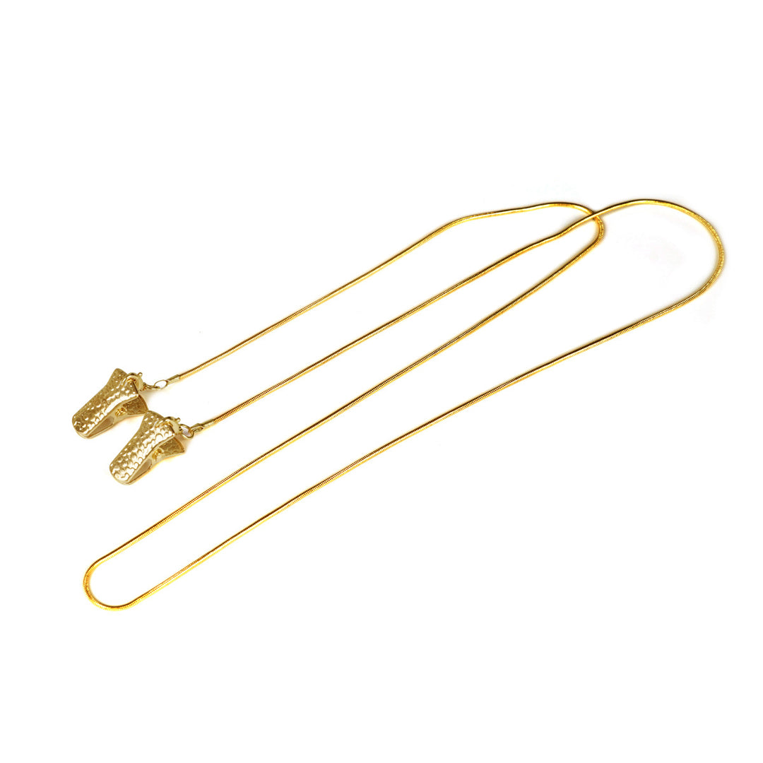 Metallic Western-Themen Brillen Kette Karnz