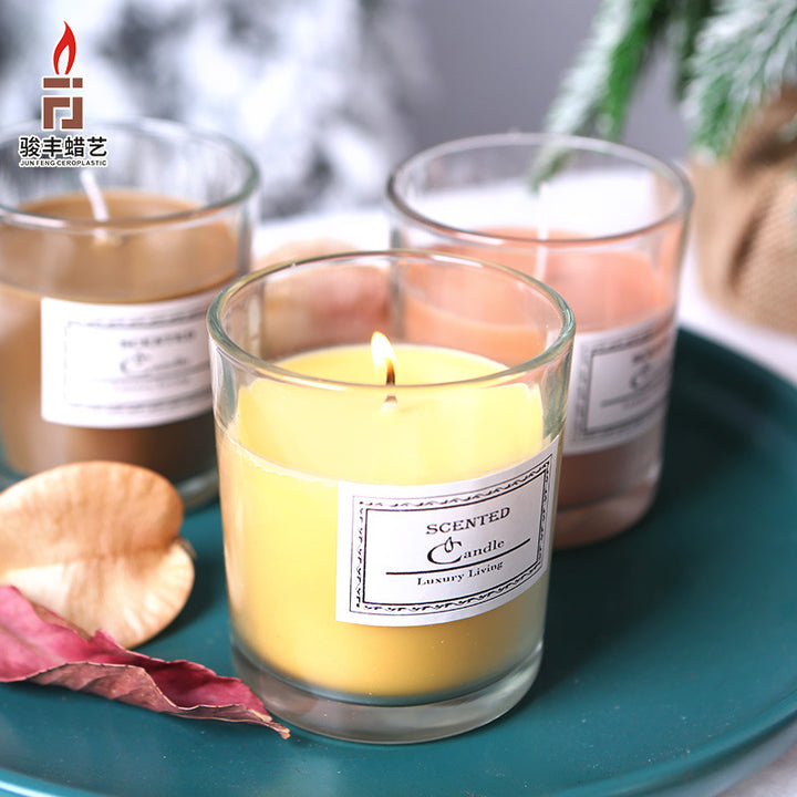 Aromatische Lavendelduftende Glaskerze in Geschenkbox