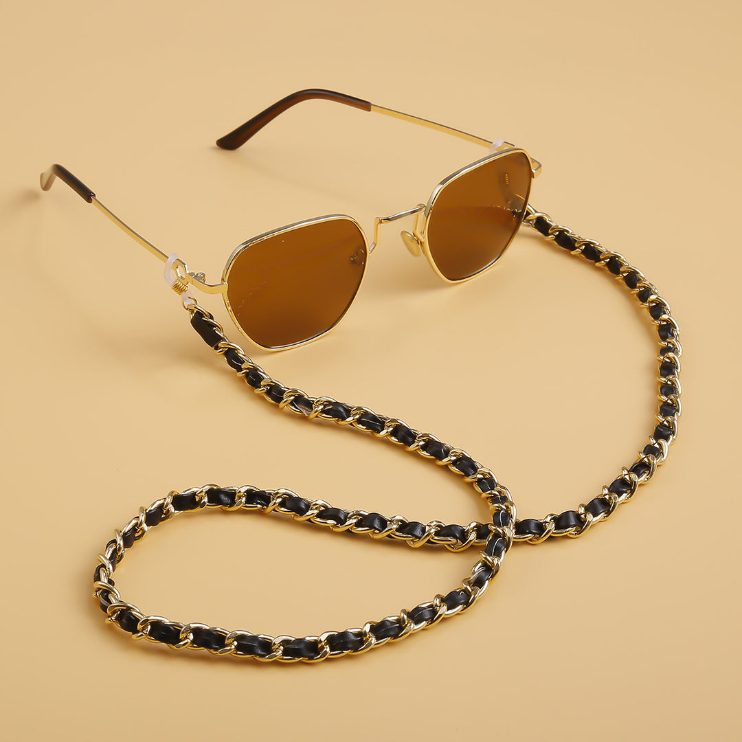 Modische Cat-Eye Sonnenbrille mit Kettenband Karnz