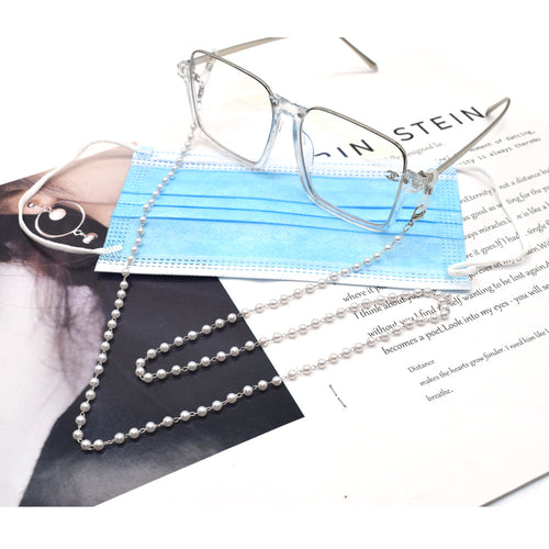 Elegante Doppelstrang Perlen Brille Kette Karnz