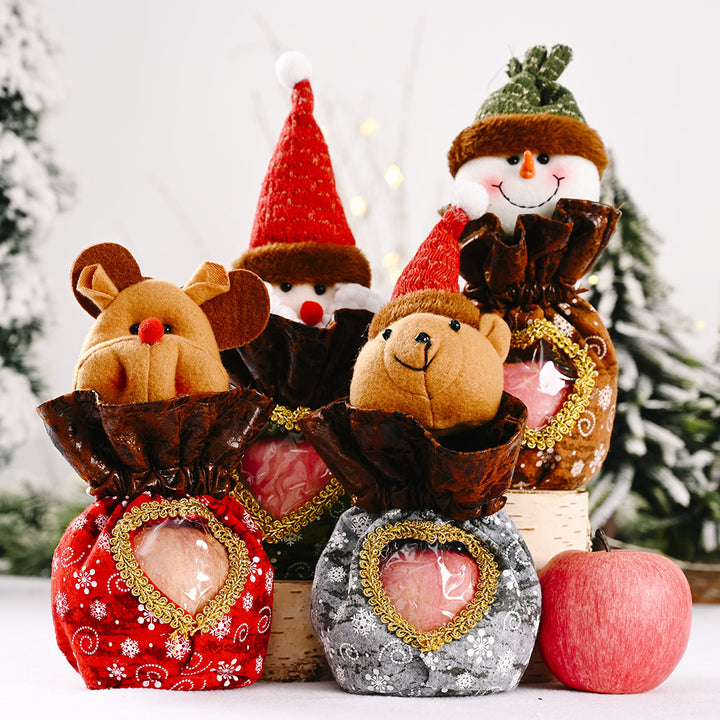 Niedliche Weihnachtsfigur mit Herzbeutel Karnz