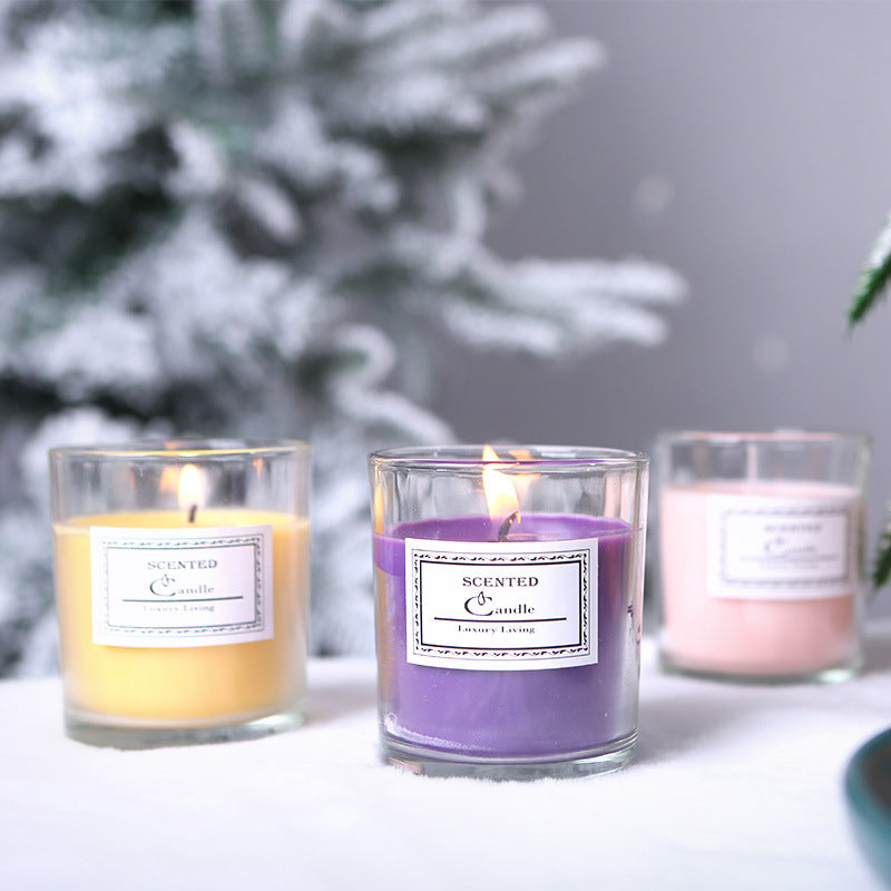 Aromatische Lavendelduftende Glaskerze in Geschenkbox