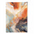 Abstraktes Gemälde, Flüssigkunstdruck, Orange, Grau und Gold Nr. 2