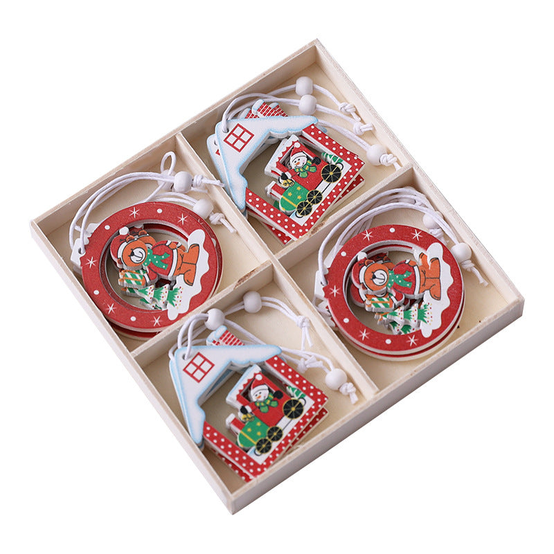 Weihnachtlich gestaltetes Dekorationsornament-Set