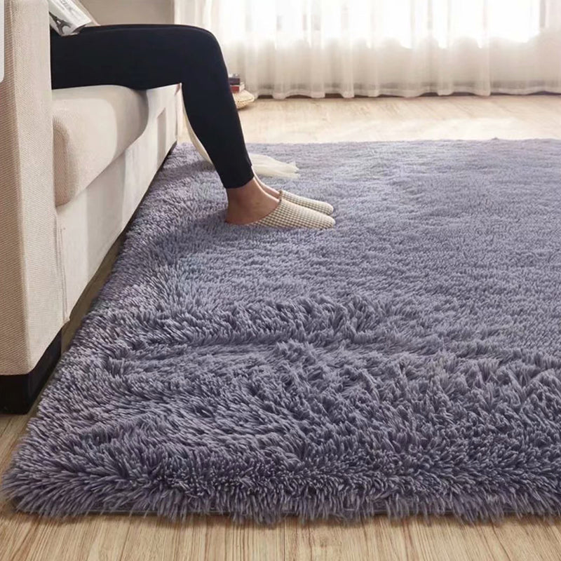 Flauschiger Uniflieder Teppich Mehrfarbiger Freizeitteppich Synthetisch Waschbar Haustierfreundlich rutschfester Teppich für das Wohnzimmer