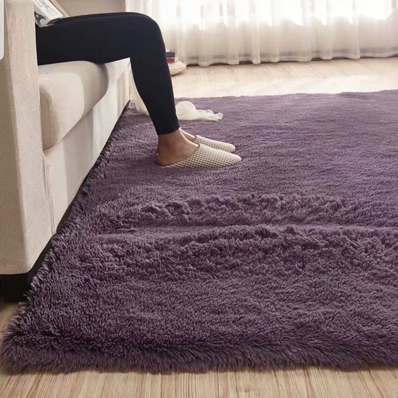 Flauschiger Uniflieder Teppich Mehrfarbiger Freizeitteppich Synthetisch Waschbar Haustierfreundlich rutschfester Teppich für das Wohnzimmer