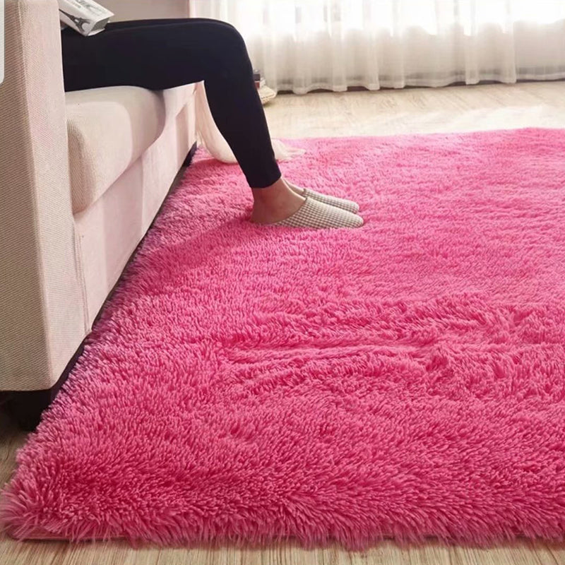 Flauschiger Uniflieder Teppich Mehrfarbiger Freizeitteppich Synthetisch Waschbar Haustierfreundlich rutschfester Teppich für das Wohnzimmer