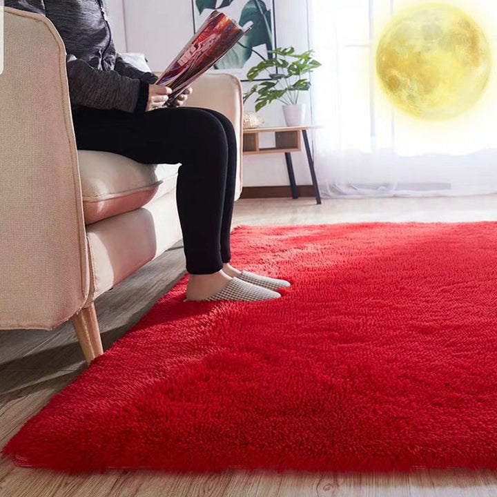 Flauschiger Uniflieder Teppich Mehrfarbiger Freizeitteppich Synthetisch Waschbar Haustierfreundlich rutschfester Teppich für das Wohnzimmer