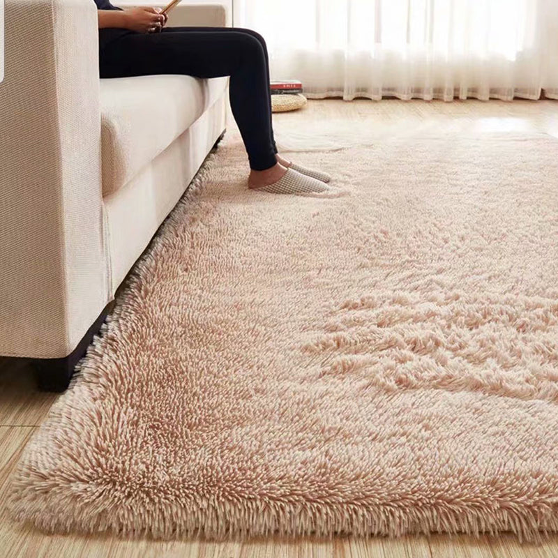 Flauschiger Uniflieder Teppich Mehrfarbiger Freizeitteppich Synthetisch Waschbar Haustierfreundlich rutschfester Teppich für das Wohnzimmer