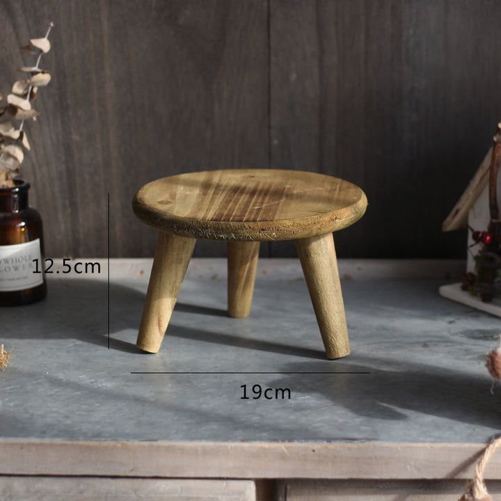Stilvoller Holzfußhocker Karnz