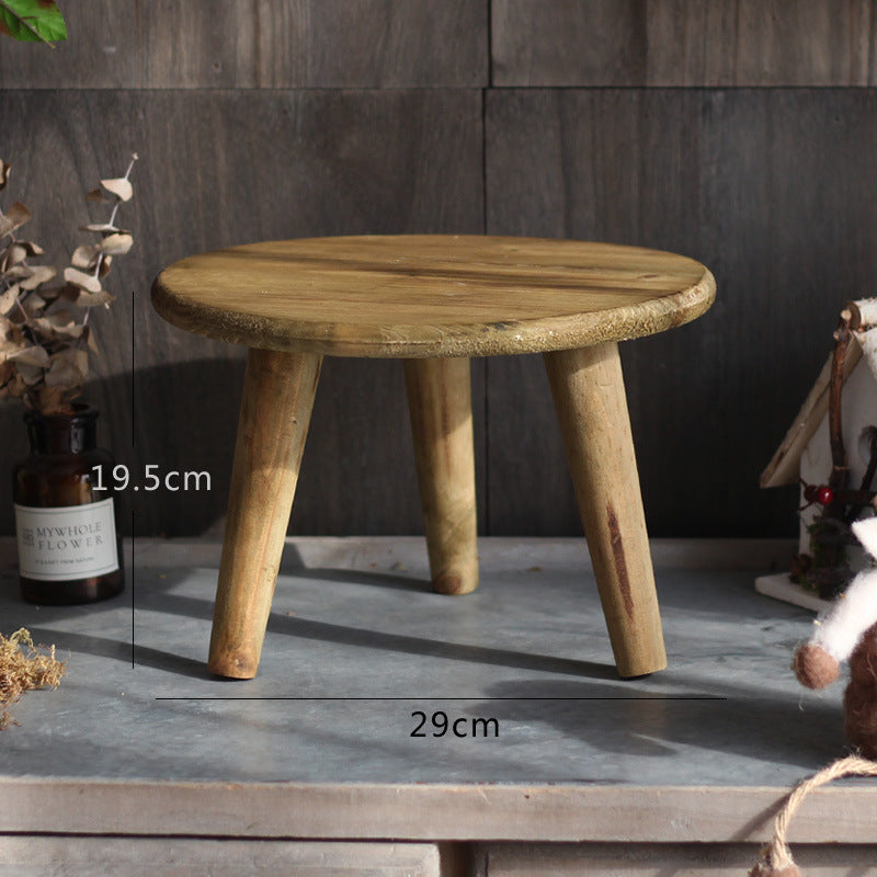 Stilvoller Holzfußhocker Karnz