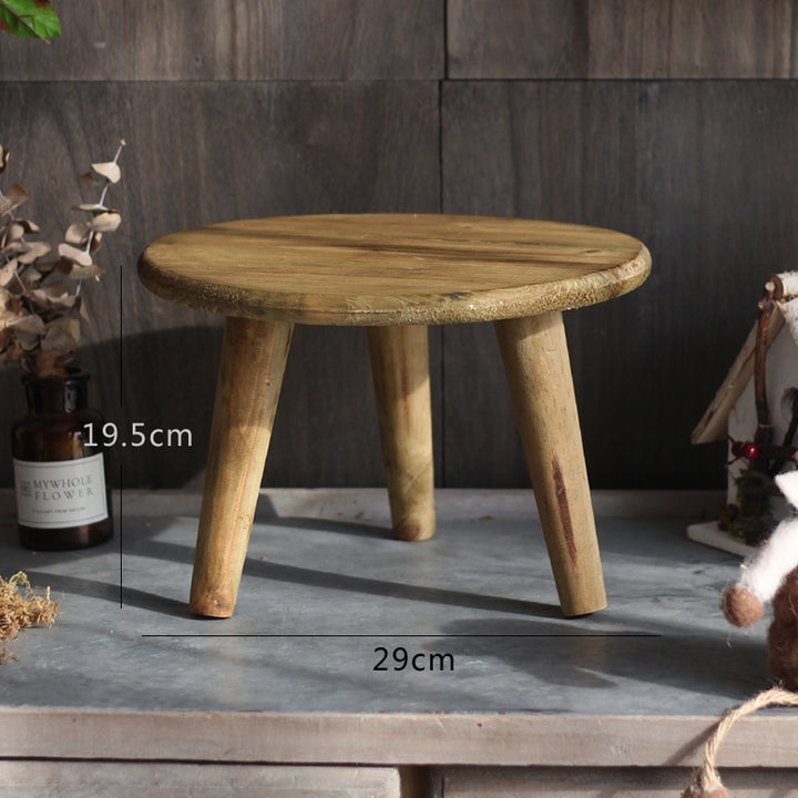 Stilvoller Holzfußhocker Karnz