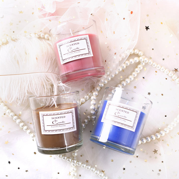 Aromatische Lavendelduftende Glaskerze in Geschenkbox