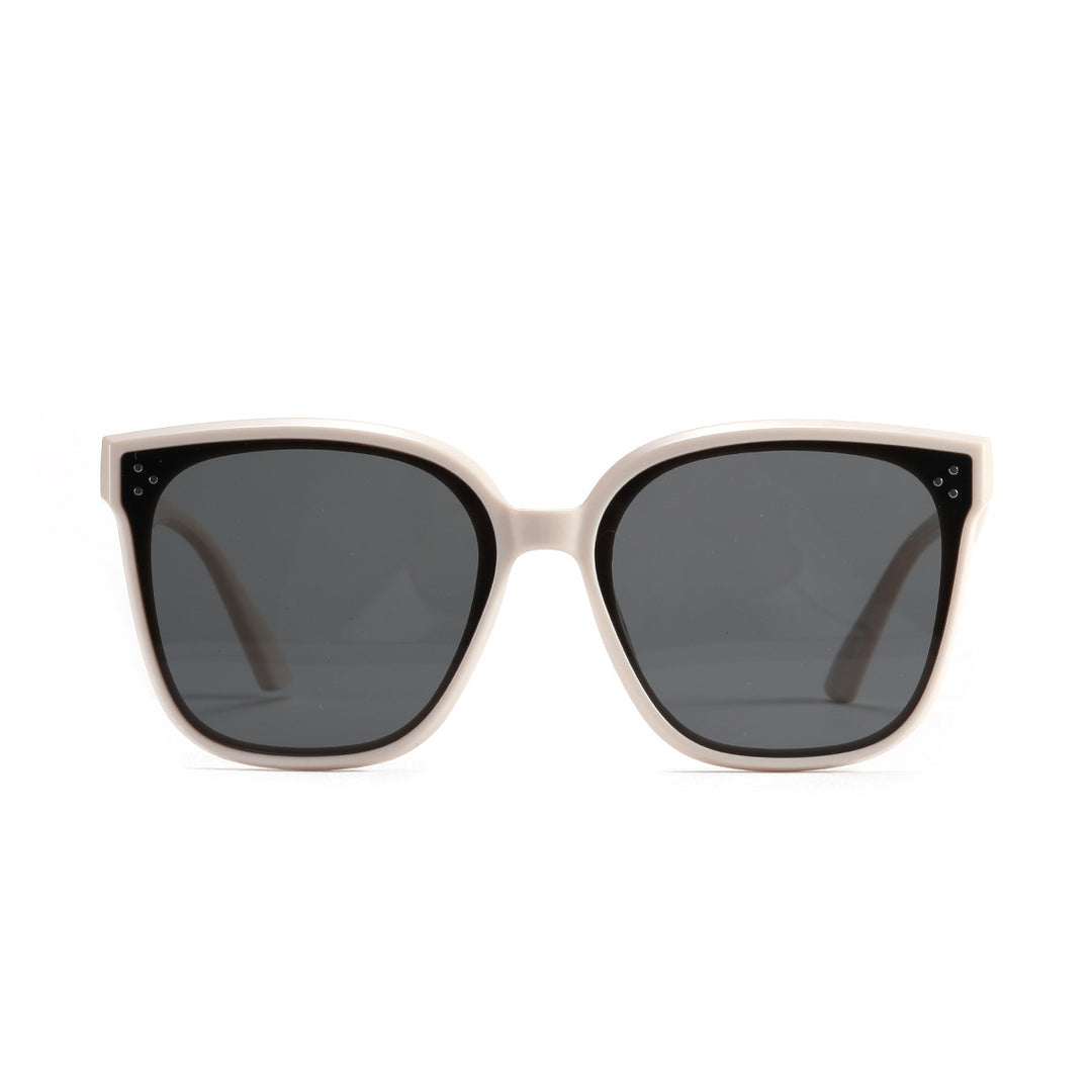 Damen modische Sonnenbrille mit transparentem Akzent Karnz