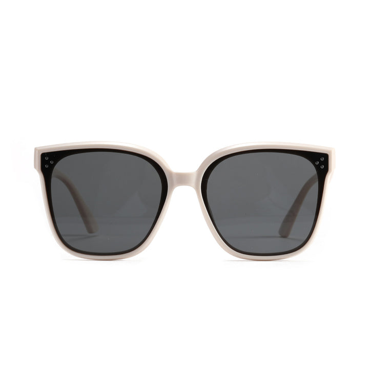 Damen modische Sonnenbrille mit transparentem Akzent Karnz