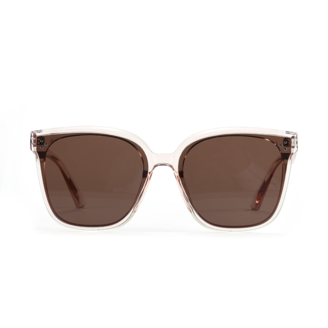 Damen modische Sonnenbrille mit transparentem Akzent Karnz