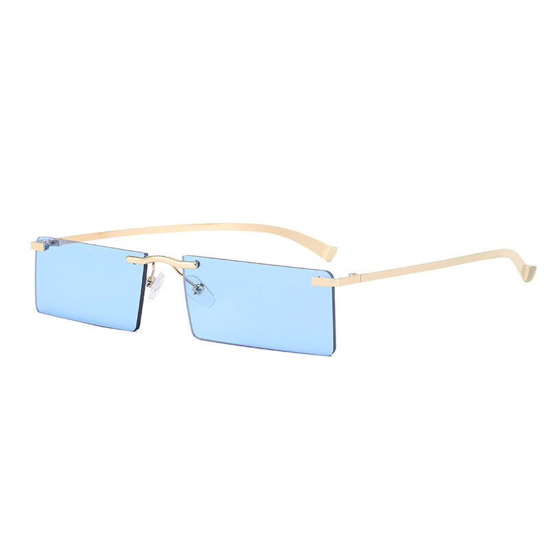 Damen modische Sonnenbrille mit schmalem, rechteckigem Rahmen Karnz