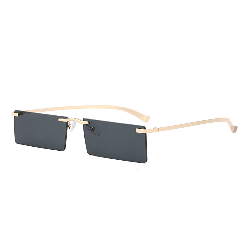 Damen modische Sonnenbrille mit schmalem, rechteckigem Rahmen Karnz