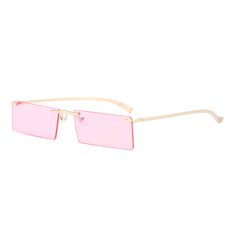 Damen modische Sonnenbrille mit schmalem, rechteckigem Rahmen Karnz