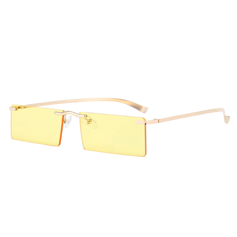 Damen modische Sonnenbrille mit schmalem, rechteckigem Rahmen Karnz