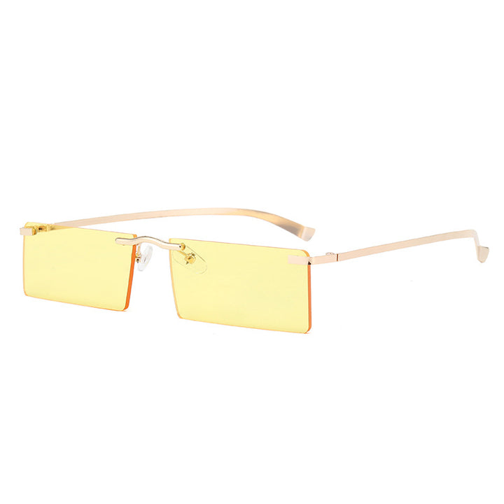 Damen modische Sonnenbrille mit schmalem, rechteckigem Rahmen Karnz